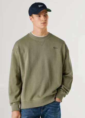 Camisola com logótipo e gola redonda Camisola com logótipo e gola redonda