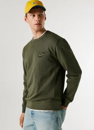 Camisola com logótipo e gola redonda