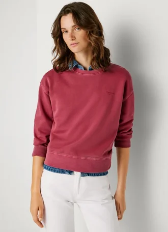 Camisola com logótipo e gola redonda
