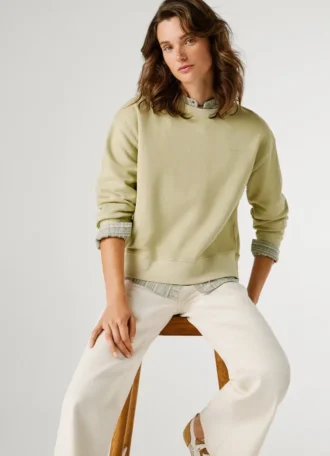 Camisola com logótipo e gola redonda