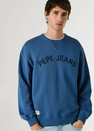 Camisola com logótipo e gola redonda