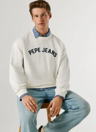 Camisola com logótipo e gola redonda