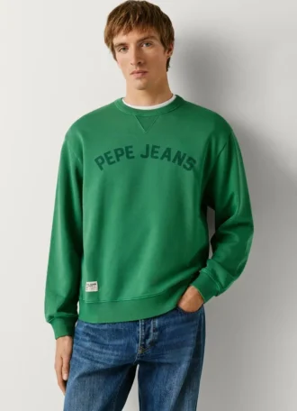 Camisola com logótipo e gola redonda