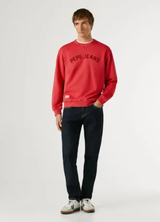 Camisola com logótipo e gola redonda