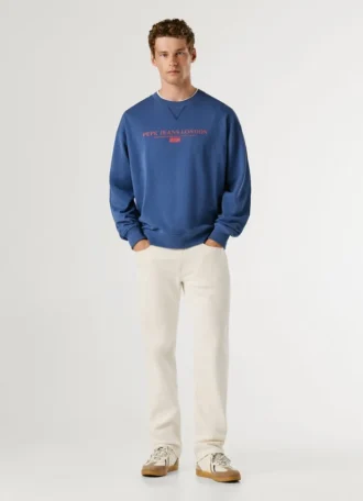 Camisola com logótipo e gola redonda
