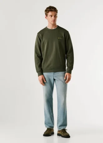 Camisola com logótipo e gola redonda