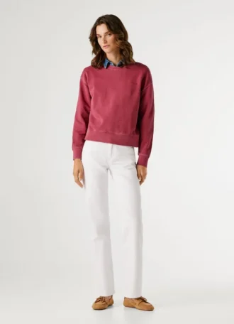 Camisola com logótipo e gola redonda