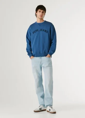 Camisola com logótipo e gola redonda