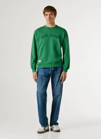 Camisola com logótipo e gola redonda