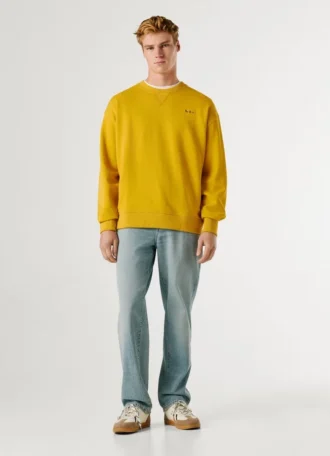 Camisola com logótipo e gola redonda