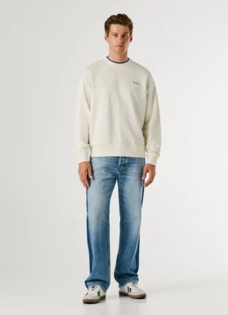 Camisola com logótipo e gola redonda