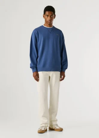 Camisola com logótipo e gola redonda