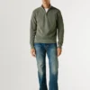 Camisola de gola alta com meio fecho