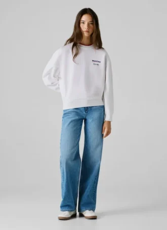 Camisola de gola redonda com corte descontraído