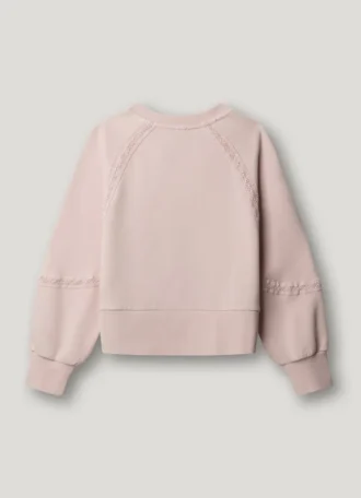 Camisola de gola redonda com renda