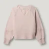 Camisola de gola redonda com renda