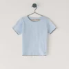 Camisola de gola redonda em malha Pointelle