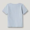 Camisola de gola redonda em malha Pointelle