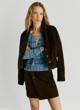 Camisola de malha com decote em V