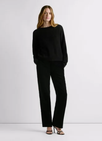 Camisola de malha com decote em V