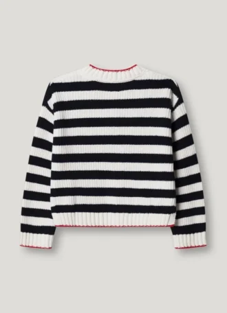 Camisola de malha com decote em V