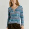 Camisola de malha com decote em V