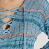 Camisola de malha com decote em V