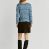 Camisola de malha com decote em V