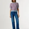 Camisola de malha às riscas Camisola de malha às riscas