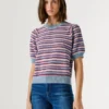 Camisola de malha às riscas Camisola de malha às riscas