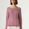 Camisola de malha às riscas