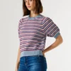 Camisola de malha às riscas Camisola de malha às riscas