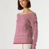 Camisola de malha às riscas