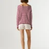 Camisola de malha às riscas