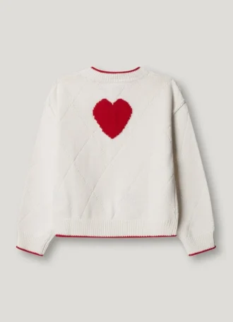 Camisola em malha com padrão de losangos