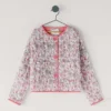 Casaco acolchoado com estampado floral Casaco acolchoado com estampado floral