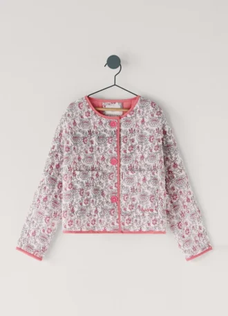 Casaco acolchoado com estampado floral Casaco acolchoado com estampado floral