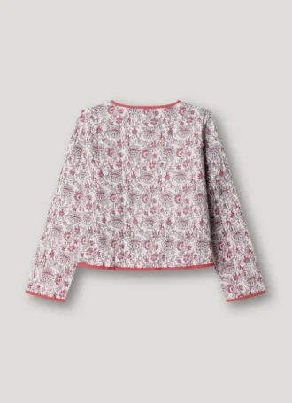 Casaco acolchoado com estampado floral Casaco acolchoado com estampado floral