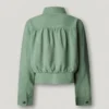 Casaco bomber com gola de camisa Casaco bomber com gola de camisa