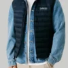 Colete acolchoado com logótipo estampado Colete acolchoado com logótipo estampado