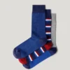 Conjunto de 3 pares de meias com acabamentos