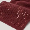 Conjunto de chapéu e cachecol com lantejoulas