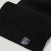 Conjunto de gorro e cachecol canelados