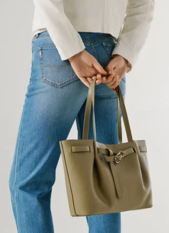 Mala Tote com efeito de couro