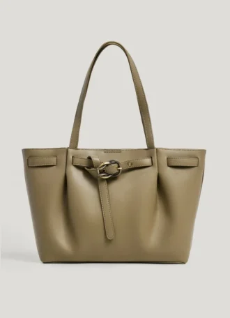 Mala Tote com efeito de couro