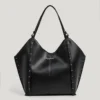 Mala Tote com Efeito de Couro e Tachas Mala Tote com Efeito de Couro e Tachas