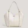 Mala Tote com Efeito de Couro e Tachas Mala Tote com Efeito de Couro e Tachas
