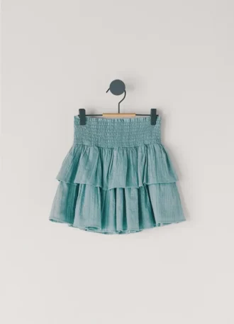 Mini-saia com folhos