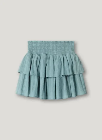 Mini-saia com folhos