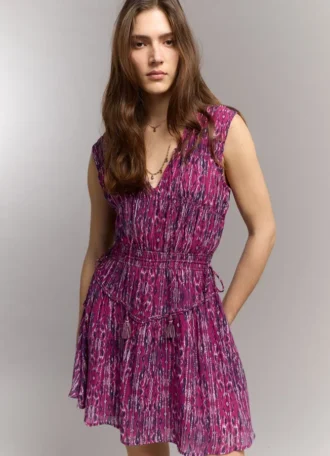 Mini-vestido com estampado abstrato